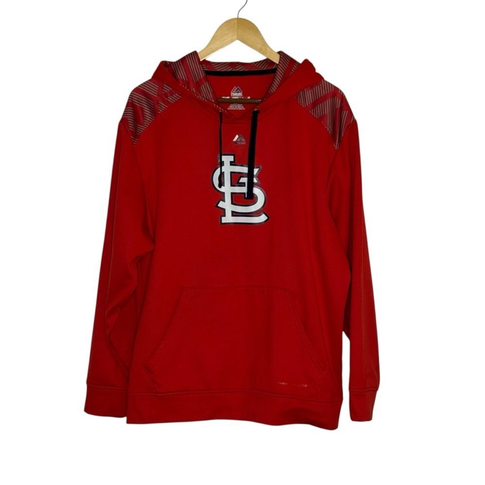 Majestic St. Louis Cardinals Baseball Graphic Hoodie Size Large Unisex